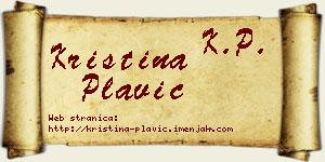Kristina Plavić vizit kartica